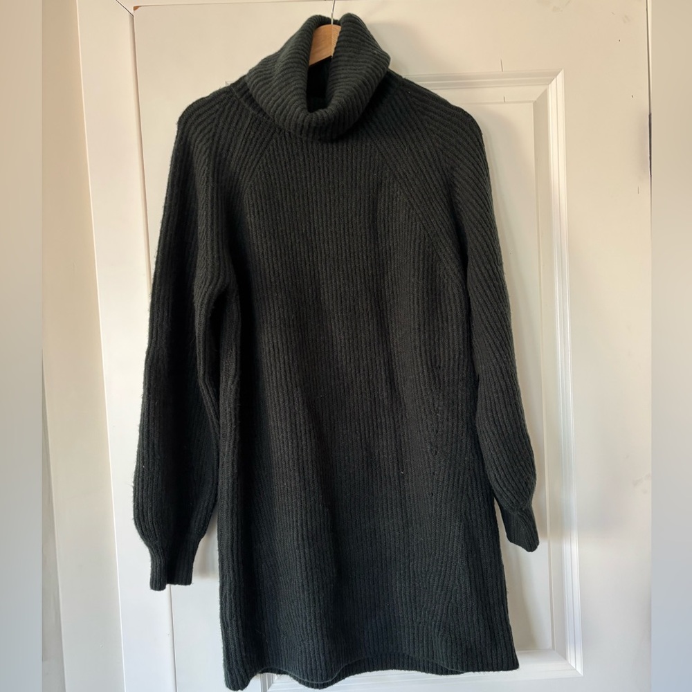 12th Tribe Cozy Green Sweater Dress